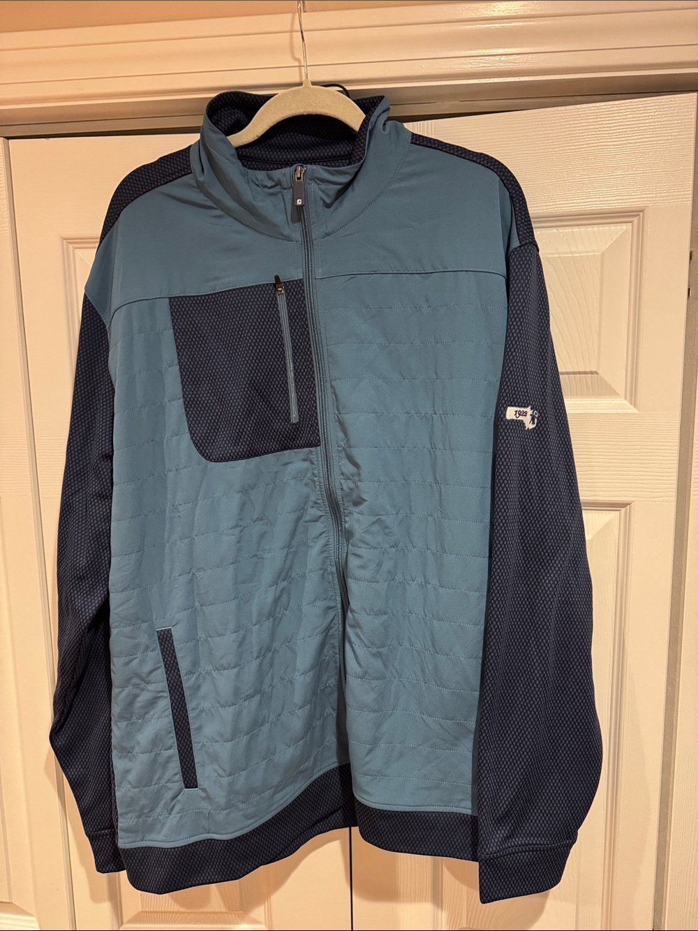 FootJoy Two-Tone Blue Lightweight Quilted Shirt Jacket